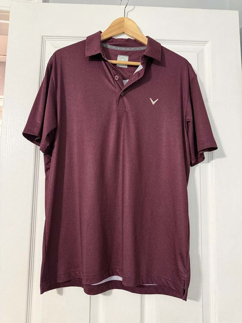 Callaway Men's Opti-Dri Geo Print Short Sleeve Golf Polo Shirt Medium